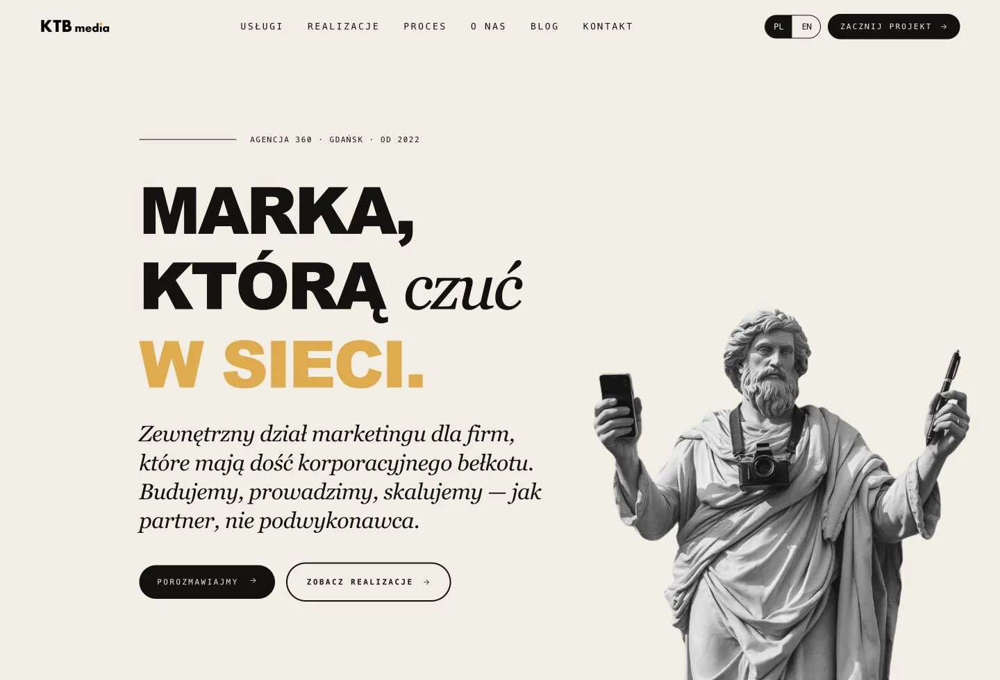 Strona główna — punkt wejścia marki